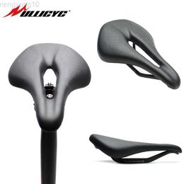 Bike Saddles ULLICYC Carbon Bicycle Saddle MTB Mountain Bike Seat Cycling Leather Saddle Hollow Seat Cushion Road Bike Seat Bicicleta ZD860 HKD230710