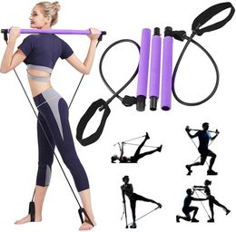 Resistance Bands Yoga Elastic Band Upgrade Training Bar Workout Resistance Bands Set Pilates Exercise Fitness Equipment for Home Gym Bodybuilding HKD230710