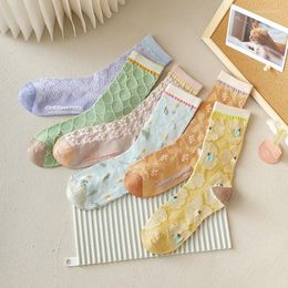 Women Socks Cute Cotton Long Sock Japanese Kawaii Models Korean Version Of The Trend Creative Breathable In Tube Fashion