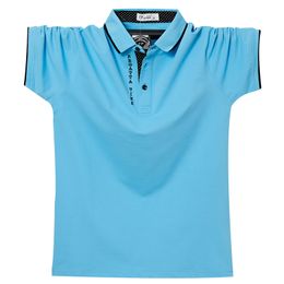 Men's Polos Summer Men Polo Shirt Mens Classic Solid Polo Shirts Cotton Shirt Large Size Casual Fashion Men Plus 6XL 5XL XXXXL 230710