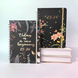 Custom Design Printing Hardcover Daily Weekly Monthly Yearly Journal Notebook Spiral Agenda Undated Planner