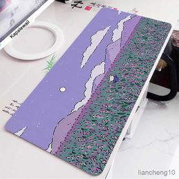 Mouse Pads Wrist Cute Rabbit Mouse Pad Gamer Mousepad Big Gaming Mousepad Purple Flower XXL Mouse Mat Large Keyboard Desk Pad For Computer R230710