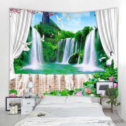 Tapestries Decorative Tapestry Home Background Decorative Tapestry Beautiful Window View Decorative Tapestry R230710