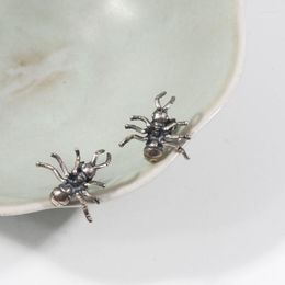 Stud Earrings Vintage Silver Colour Ants Personality Funny Small Insects For Men Women Creative Jewellery Accessories
