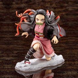 Action Toy Figures 16CM Anime Figure Demon Slayer Fighting Stance Model Collection Toy Decoration Ornaments R230710