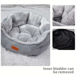Cat Beds For Indoor Cats, Small Dog Bed, Cuddler Dog Beds, Suede Velvet Cat Nest Semi-enclosed Pet Nest Mat