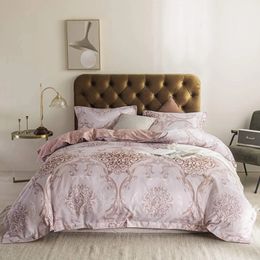 Bedding sets Simple Opulence 3Pcs Double Bed Linens Set Reversible Floral King Size Pillowcase Duvet Cover Comforter Sheet Sets 230710