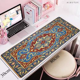 Mouse Pads Wrist Office Rug XL 80x30CM Persian carpet mousepad Computer Keyboard Pads Desk Laptop Soft Table Mat Sacred flower Mouse Pads R230710