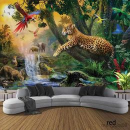 Tapestries Wall Hanging Art Deco Bedroom Tapestry King of The Forest Leopard Tapestry Forest Animal Tapestry Wall Hanging R230710