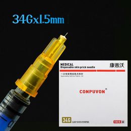 Capris 10pcs Disposable Hypodermic Needle 34g 1.5mm 2.5mm Meso Filler Injection Mesotherapy Needle Cosmetic Sterile Needles