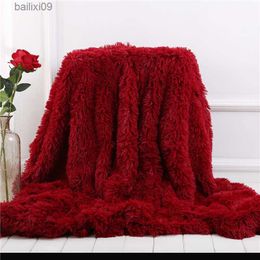 Blankets Bonenjoy Red Color Blanket for Beds Coral Fleece Flannel Plaid on Sofa Fluffy Single/Queen Thow Blankets and case T230710