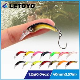 Baits Lures LETOYO 40mm Dying Fishing Lure Trout Mini Crankbait Micro Minnow Crank Floating Artificial Hard Baits Freshwater Fishing Tackle HKD230710