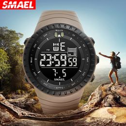 SMAEL Brand Sports Watches Fashion Water Resistant Military Army Led Digital Electronic Wrist Watches For Men Sport Stopwatch