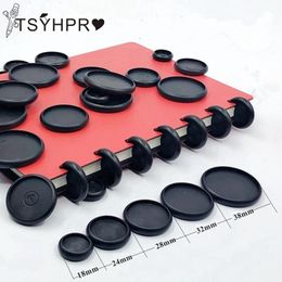 Other Desk Accessories 50 Pcs Black Disc Binder for Discbound NotebooksPlanner 18mm24mm28mm32mm38mm Discs Loose Leaf Binding Rings 230707