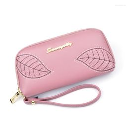 Evening Bags 2023 Women Embroidery Leaf Ladies Long Zipper Hand Large Capacity Mobile Phone Bag Clutch Purses And Handbags