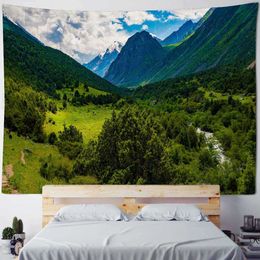 Tapestries Customizable Natural Landscape Large Tapestry Wall Hanging Wall Decoration Home Decoration Hanging Cloth Yoga