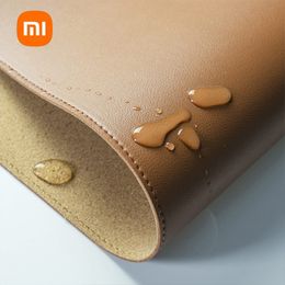 Xiaomi Office Mouse Pad Double Layer Solid Color Leather Cork Gaming Desk Dirt Resistant Large Gaming Waterproof Mouse Pad