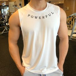 Men's Tank Tops KAMB Mens Sports Gym Brand Workout Casual Tank Top Clothing Bodybuilding Fashion Vest Muscle Fitness Singlets Sleeveless Shirt 230710