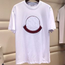 Spring And Summer Couples High Quality Micro Wide Round Neck Tshirt Customised High Weight Double Yarn Cotton Fabric Shoulder Drop Pattern