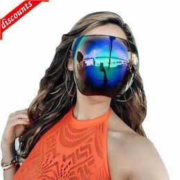 New Protective Faceshield Sun Glasses Cycling Sunglasses Transparent Anti-fog Anti-splash Full Face Mask Face Cover Safety Goggles