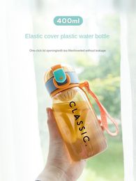 Water Bottles Japan Creative Letter Portable Sports With Handle Leakproof Elastic Cover Space Cup Large Capacity Plastic Gifts