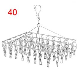 Hangers Stainless Steel Sock Rack Multi Clip Clothes Drying Lingerie