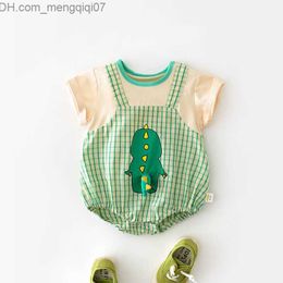 Rompers Milancel 2023 Summer Baby Skin-tight garment Toddler Boys One Dinosaur Baby Garment Z230710