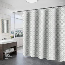 Shower Curtains Thicken Waterproof Printed High-density Polyester Bathroom Window Curtain Partition Extra Large Wide