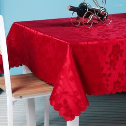 Table Cloth Waterproof Oil Resistant Scald And Wedding Red Circular El Thickened