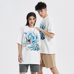 Jackets Haruku Casual Tshirt Men Fashion Streetwear Loose Oversized Printed Washed T Shirt Cotton Summer Women Short Sleeve Tees