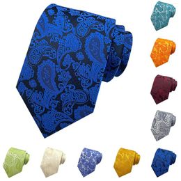 Bow Ties Fashion Mens Wedding Tie Brown Floral Silk Jacquard Woven Designer Neck For Men Party Neckties Business