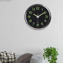 Wall Clocks Quartz clock night light without ticks Modern quartz clock battery powered PC wall clock suitable for offices kitchens living rooms Z230712