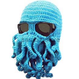 Beanie/Skull Caps BomHCS Wholesale Funny Tentacle Octopus Cthulhu Knit Beanie Hat Cap Wind Mask J230710