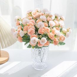 Decorative Flowers Small Clove Carnations Artificial Wholesale Wedding Bouquet Home Decor Pography Props DIY Floral Arrangement Supplies