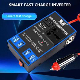 Jump Starter 1500W Power Inverter 12V 24V To 220V Car Mobile Phone USB Charging Truck Home Socket Auto Charger Converter Adapter HKD230710