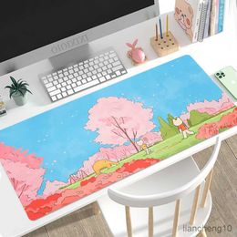 Mouse Pads Wrist Cute Anime Mouse Pad Gaming XL Large Home Custom Mousepad XXL Mouse Mat Office Natural Rubber Non-Slip Soft Laptop Mouse Mat R230710