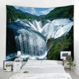 Tapestries Landscape waterfall big tapestry aesthetics room decoration wall hanging home background