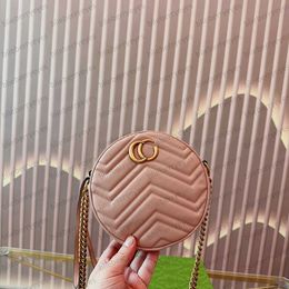 Luxury Bag Classic Crossbody Bag Designer Bag Women's Gold Chain Bag Fashion Round Cake Bag Leather Bag High Quality Shoulder Bag Delicate Compact Bag bliberryeyes