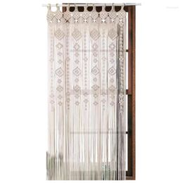 Curtain Boho Macrame Door Curtains Hand Woven Wall Hangings Window Bohemian Decor For Doorway Closet Wedding