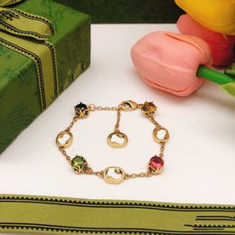 Retro Luxury Designer Charm Bracelets Brand Letter ggity Bracelet Chain Women man Gold Wristband Link Chain Couple Gifts Jewerlry Accessories 245