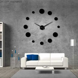 Wall Clocks Circular Mirror Large Wall Clock Simple Modern Design Frameless Giant Wall Clock Watch Home Decoration Accessories DIY Lover Gift Z230710