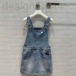 Plus size Dresses designer Women Designer Denim Strap Dress With Badge Grade Ladies Short Skirts Casual Suspender Apparel NZBG