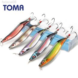 Baits Lures TOMA Metal Zinc Spoon Fishing Lures 18g 25g Vibration Crankbait Bass Artificial Hard Bait Feather Hook Fishing Tackle HKD230710