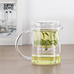 Wine Glasses Sama DOYO SAMA EC 21 High Grade Kung Fu Teapot Mug 350ml Samadoyo Tea Pot Heat Resistant Glass 230710