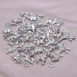 Charms Metal Dog Bone Charm Cute For Jewelry Making Antique Silver Color Pendants DIY Handmade Necklace Bracelet