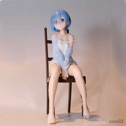 Action Toy Figures Anime Figure RE Zero-Starting Life in Another World Pyjamas Sitting Chair Cute Model Doll Toys Ornaments 20CM R230710