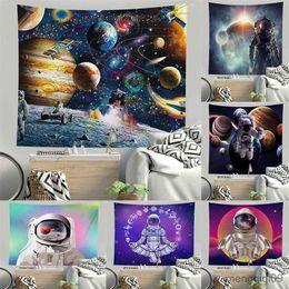 Tapestries Universe starry sky astronaut pattern printing home decoration wall decoration tapestry R230710