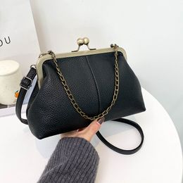 Evening Bags Vintage Shoulder Women Small Chain Crossbody Kiss Lock Handbags Designed Brand Clip Messenger Sac Bolsa 230710