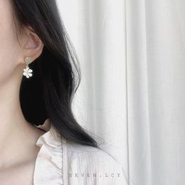 Stud Earrings Sweet And Sour 925 Silver Needle Normcore Style Ear Fashion Simple Flower Female Student Korean