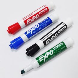 Markers 4pcs Each Color sharpie EXPO LowOdor oil white board writing markers Chisel Tip 230707